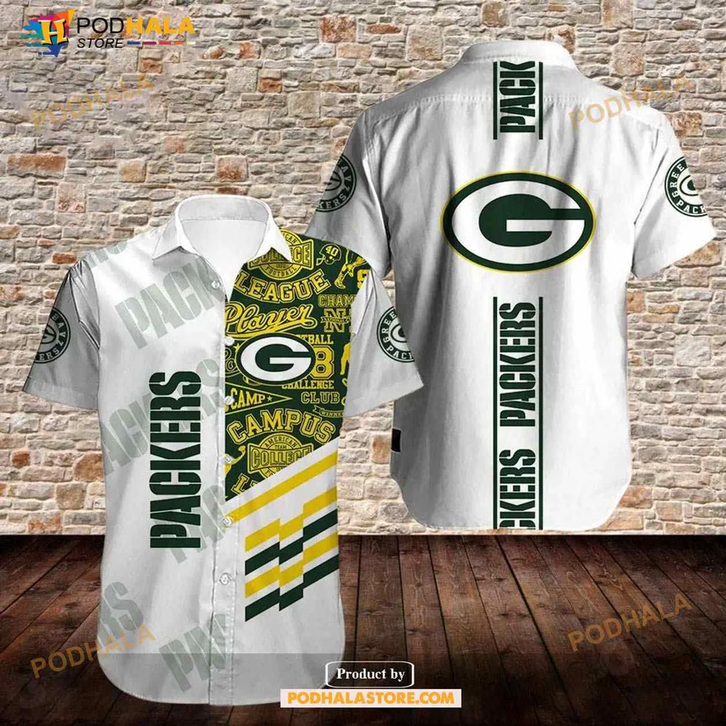 Green Bay Packers Fan Hawaiian Shirt With Bold Team Colors And Logo