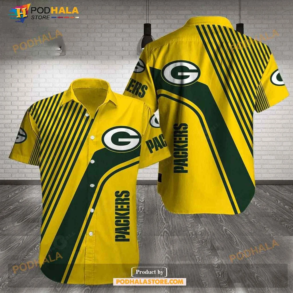 Green Bay Packers Fan Hawaiian Shirt With Iconic G Logo And Bold Design