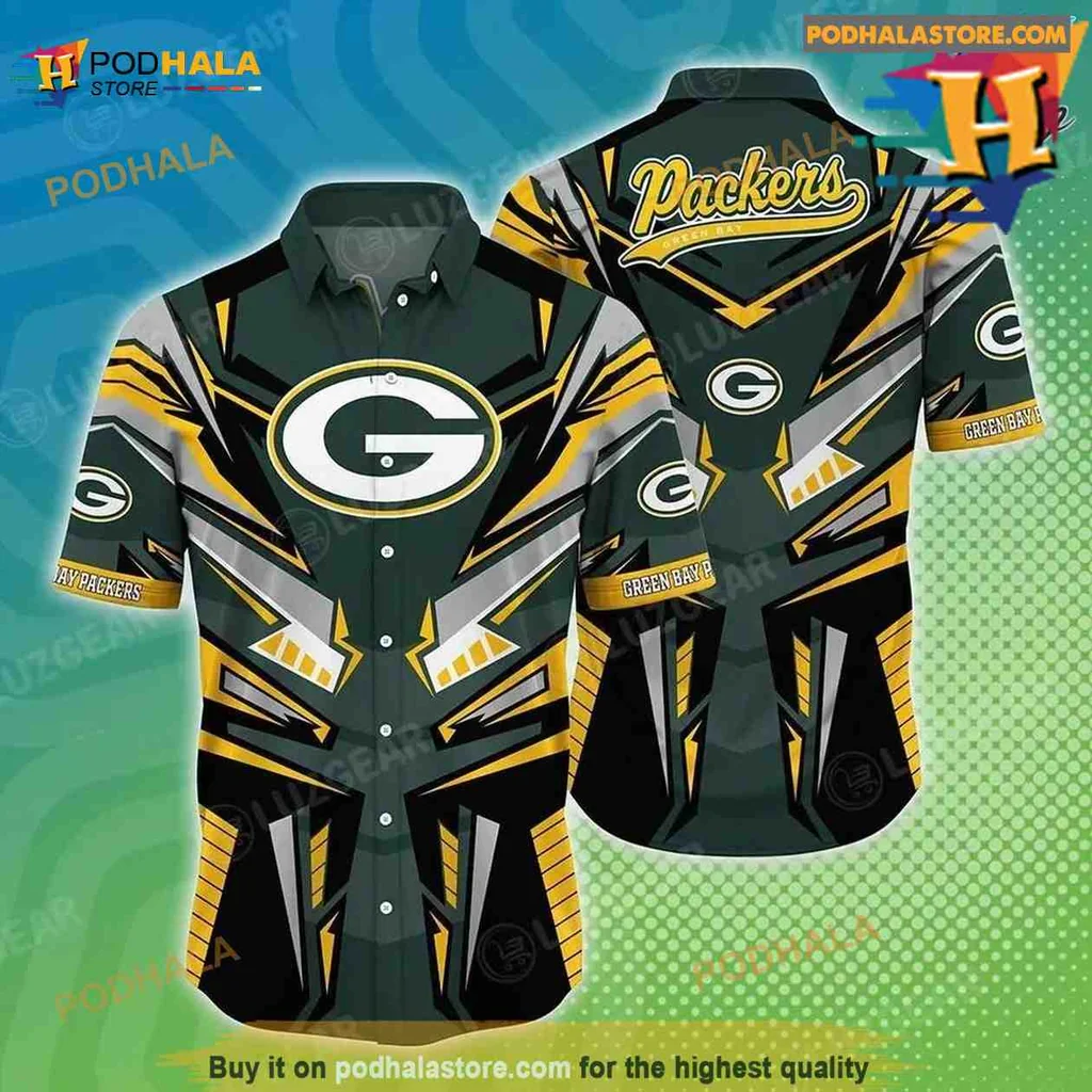 Green Bay Packers Hawaiian Shirt Featuring Bold Team Logo And Colors