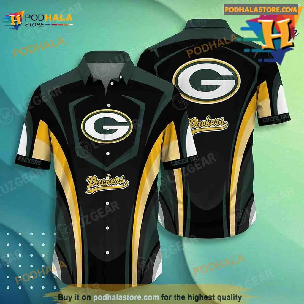 Green Bay Packers Hawaiian Shirt Featuring Iconic Team Logo