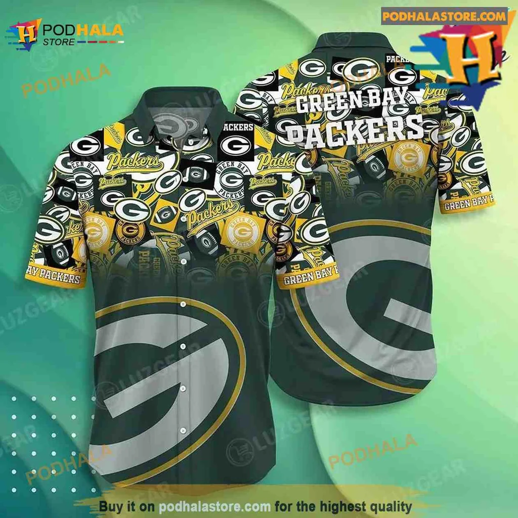 Green Bay Packers Hawaiian Shirt Featuring Team Logo In Vibrant Colors