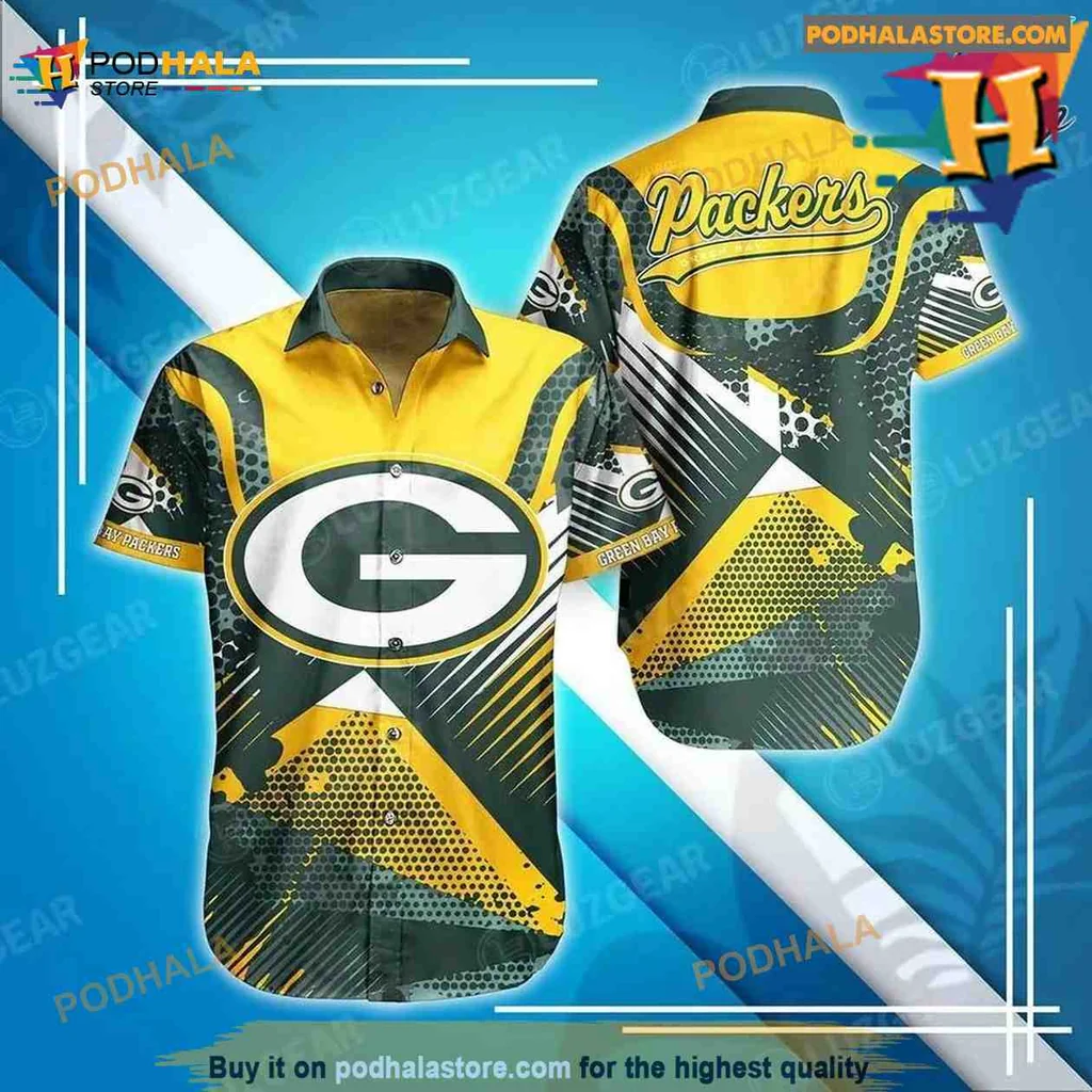 Green Bay Packers Hawaiian Shirt With Vibrant Logo And Patterns