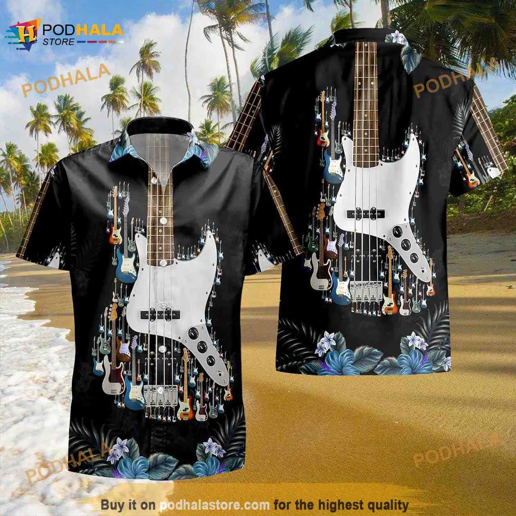 Guitar Lover Hawaiian Shirt, Colorful Electric Guitars Aloha Shirt