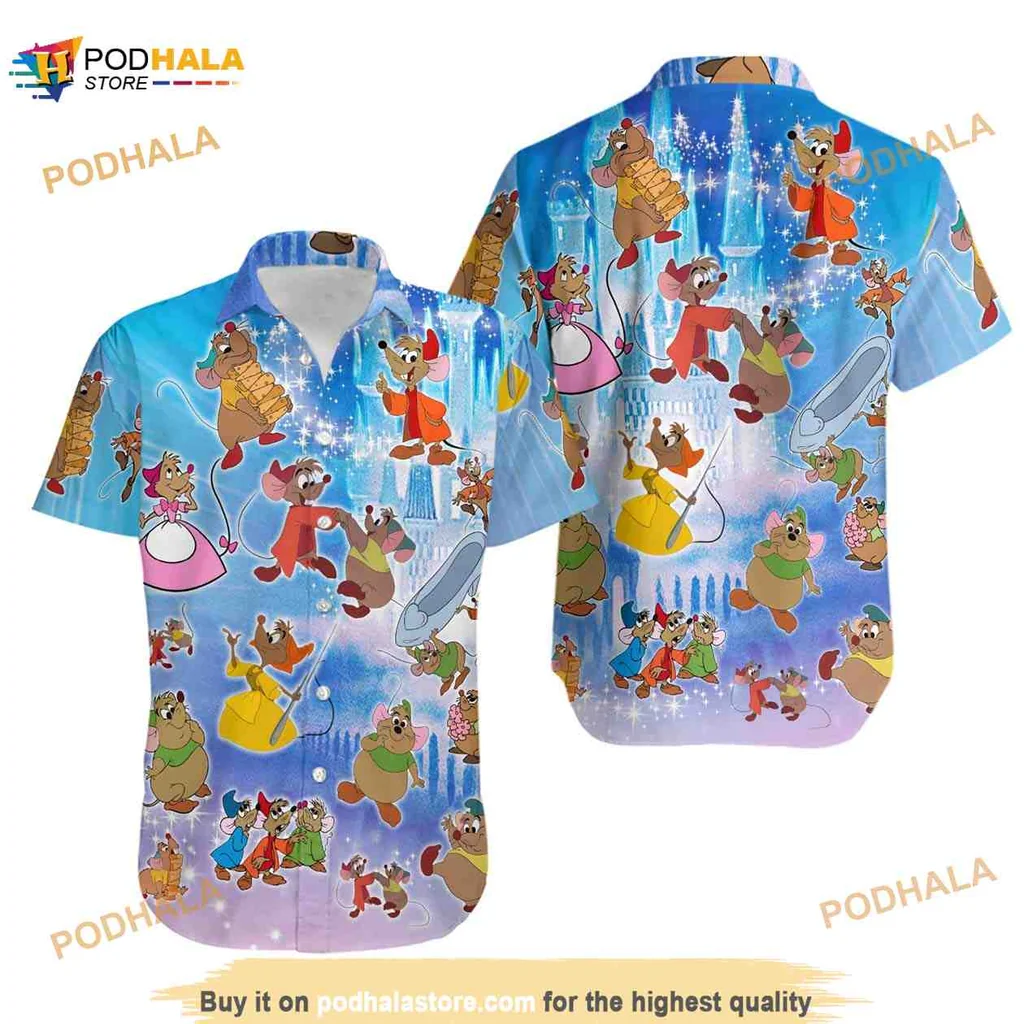 Gus Gus Disney Cinderella Hawaiian Shirt, Fun Aloha Design