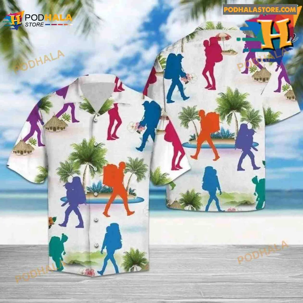 Hiking Lover Tropical Hawaiian Shirt With Vibrant Tropical Design