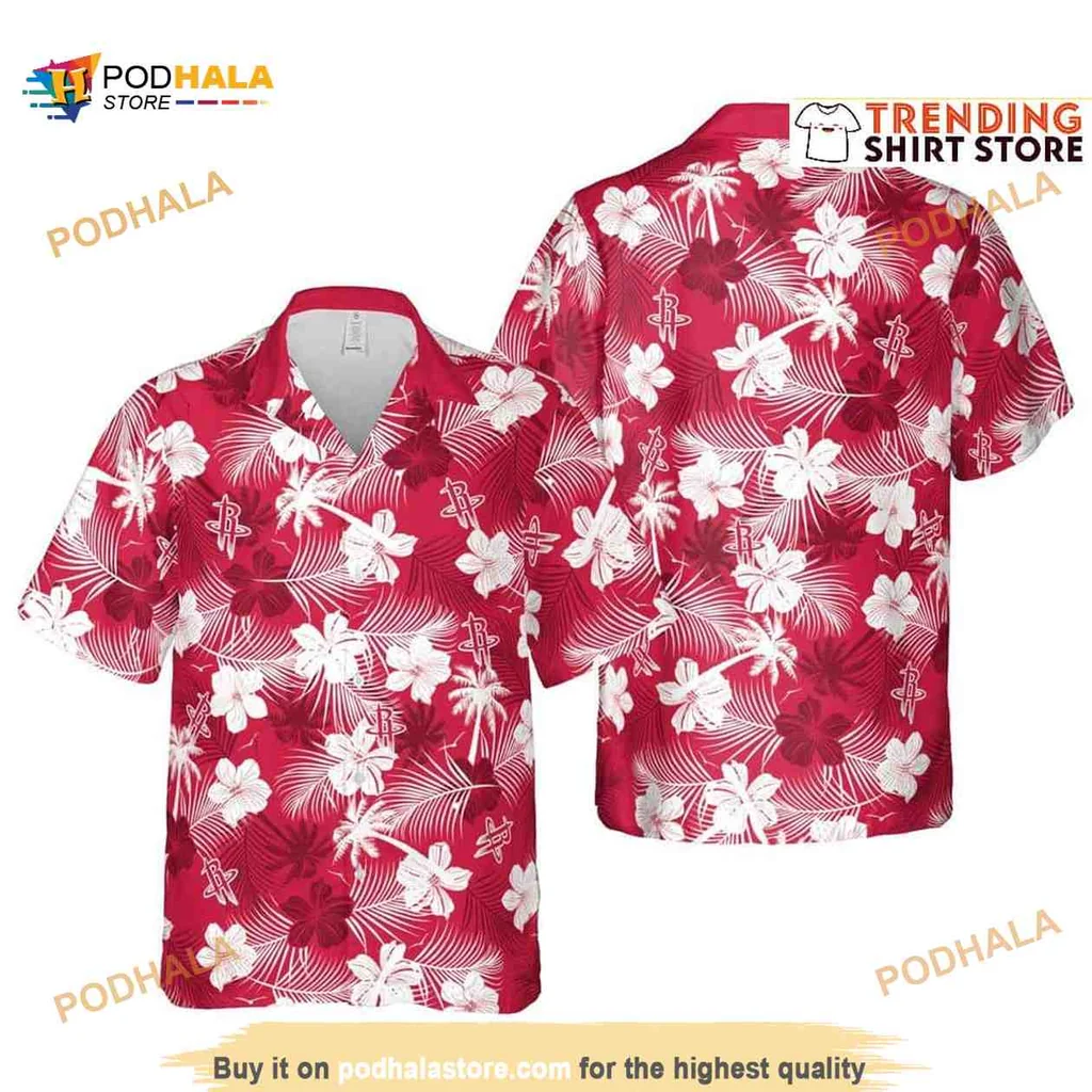 Houston Rockets Hibiscus Hawaiian Shirt For Beach Lovers