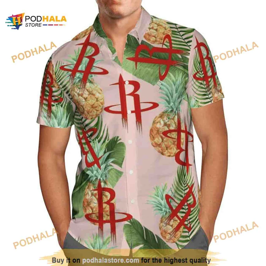 Houston Rockets Pineapple Hawaiian Shirt For Beach Lovers