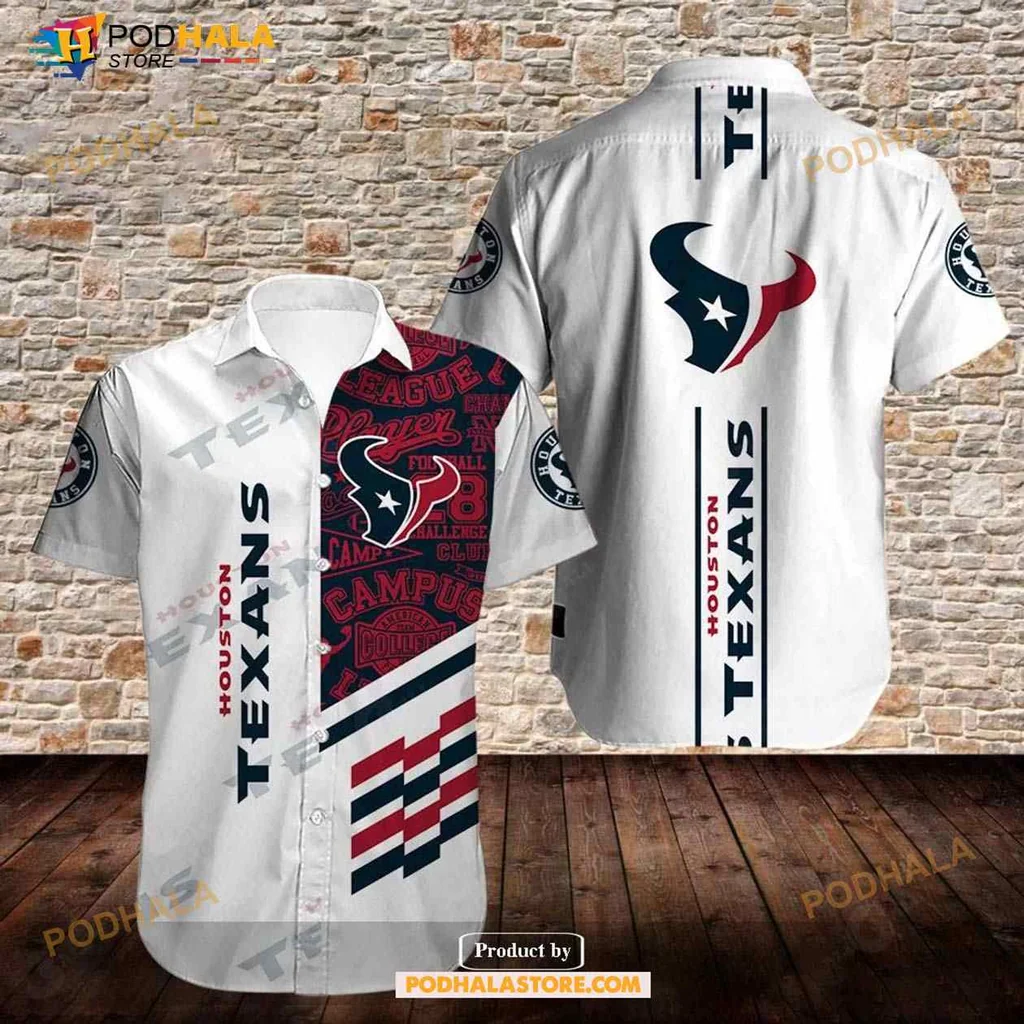Houston Texans Fan Hawaiian Shirt With Bold Team Logo And Colors