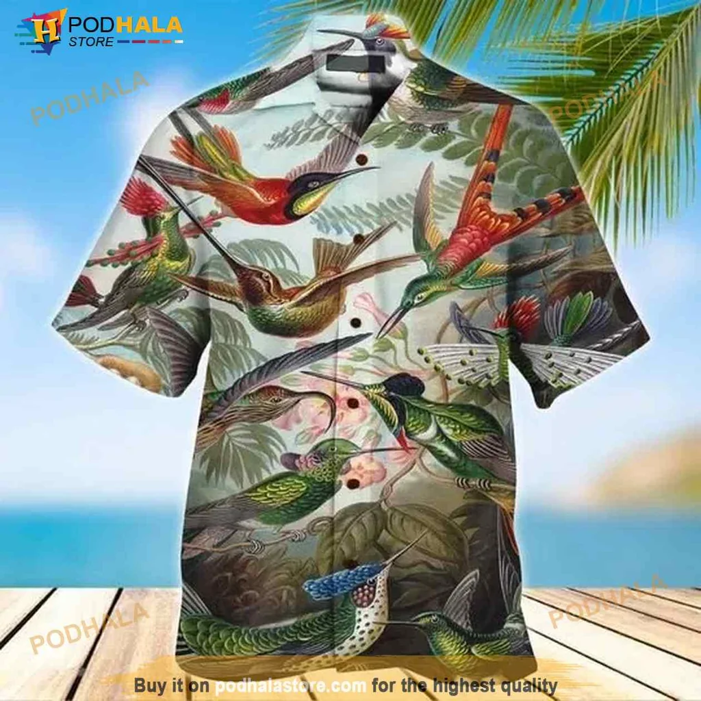 Hummingbird Tropical Hawaiian Shirt With Vibrant Nature Design