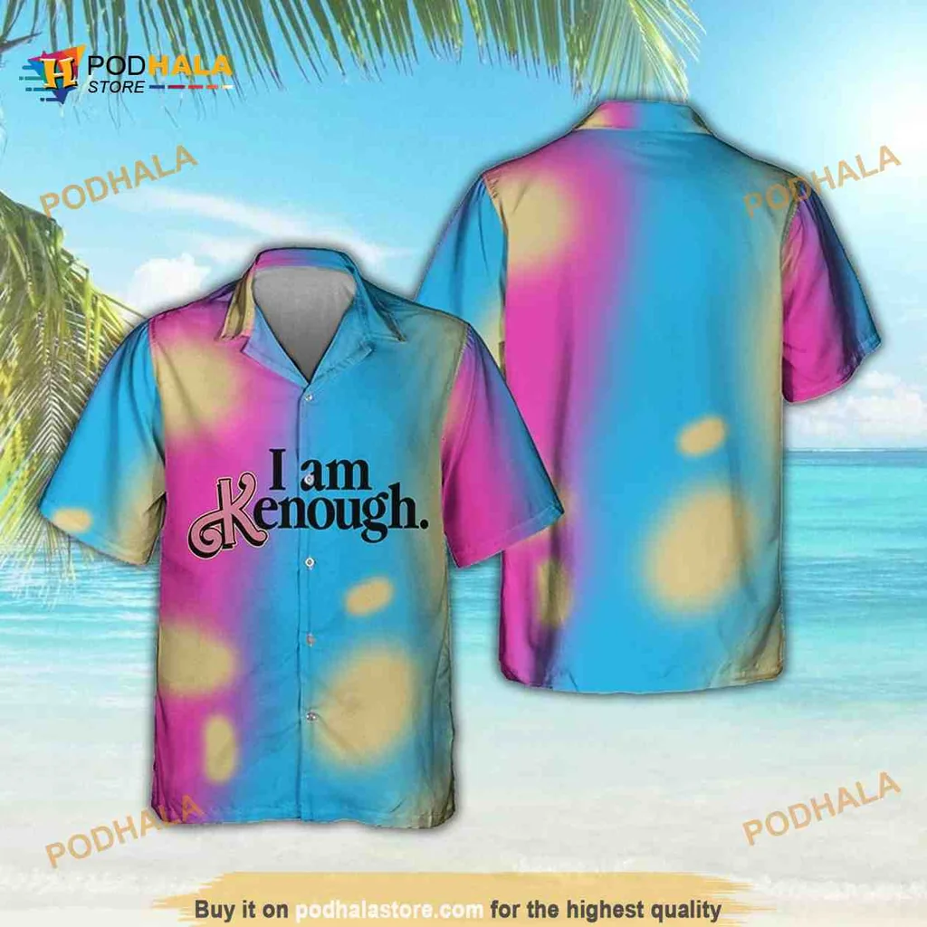 I Am Kenough Funny Hawaiian Shirt With Vibrant Tropical Design