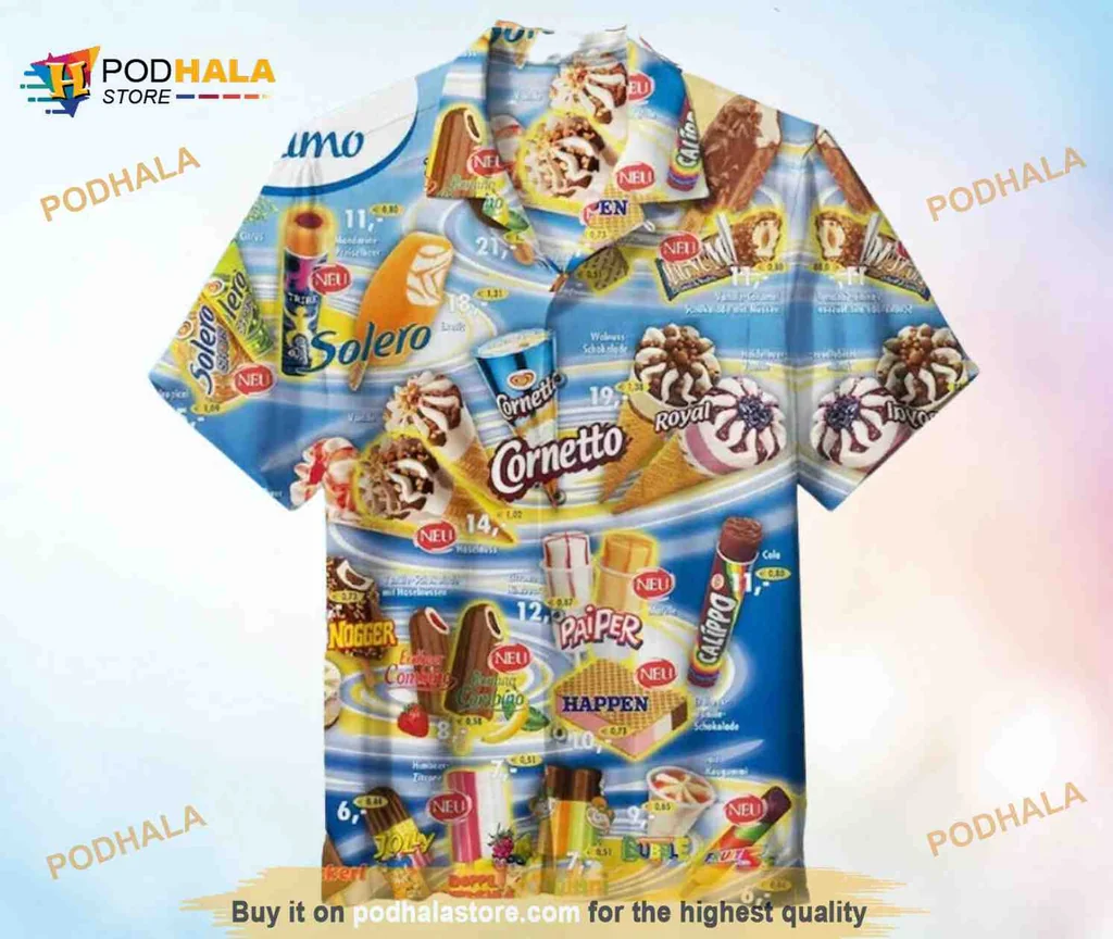 Ice Cream Summer Hawaiian Shirt, Fun And Colorful Aloha Design