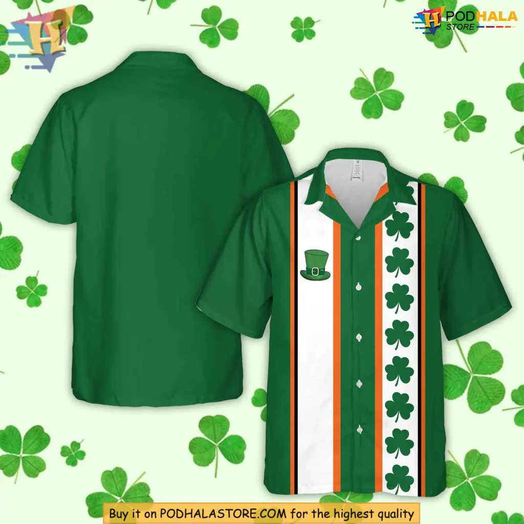 Irish Pride Shamrock Hawaiian Shirt For St Patricks Day Celebrations