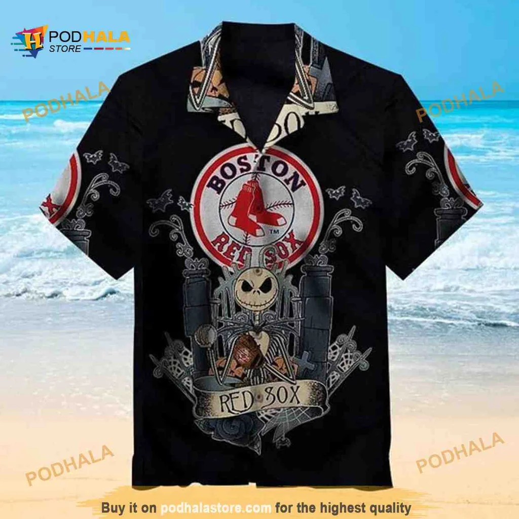 Jack Skellington Boston Red Sox Hawaiian Shirt With Spooky Design