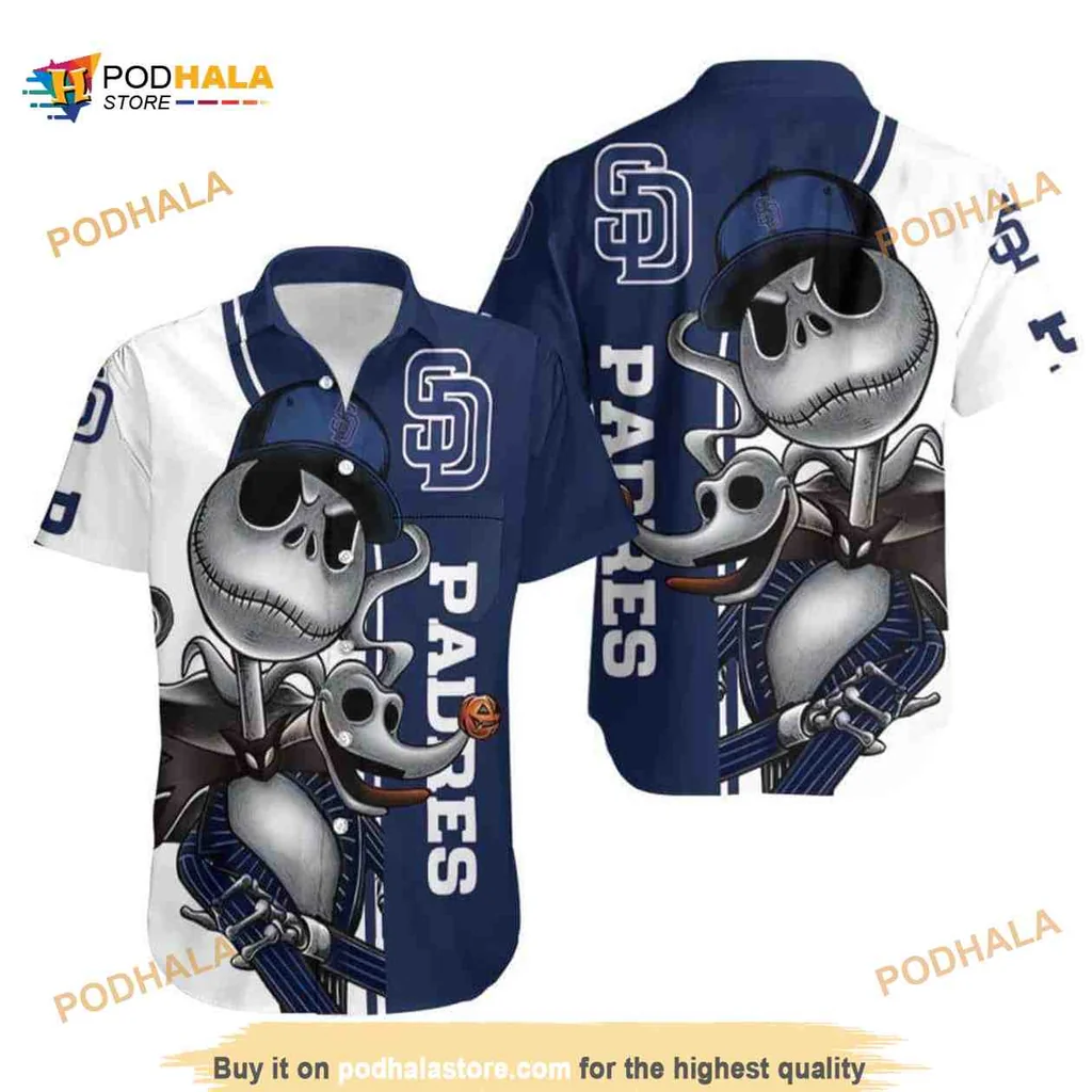 Jack Skellington San Diego Padres Hawaiian Shirt With Playful Design
