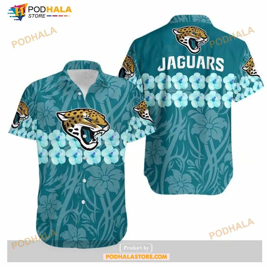 Jacksonville Jaguars Floral Hawaiian Shirt With Vibrant Tropical Design