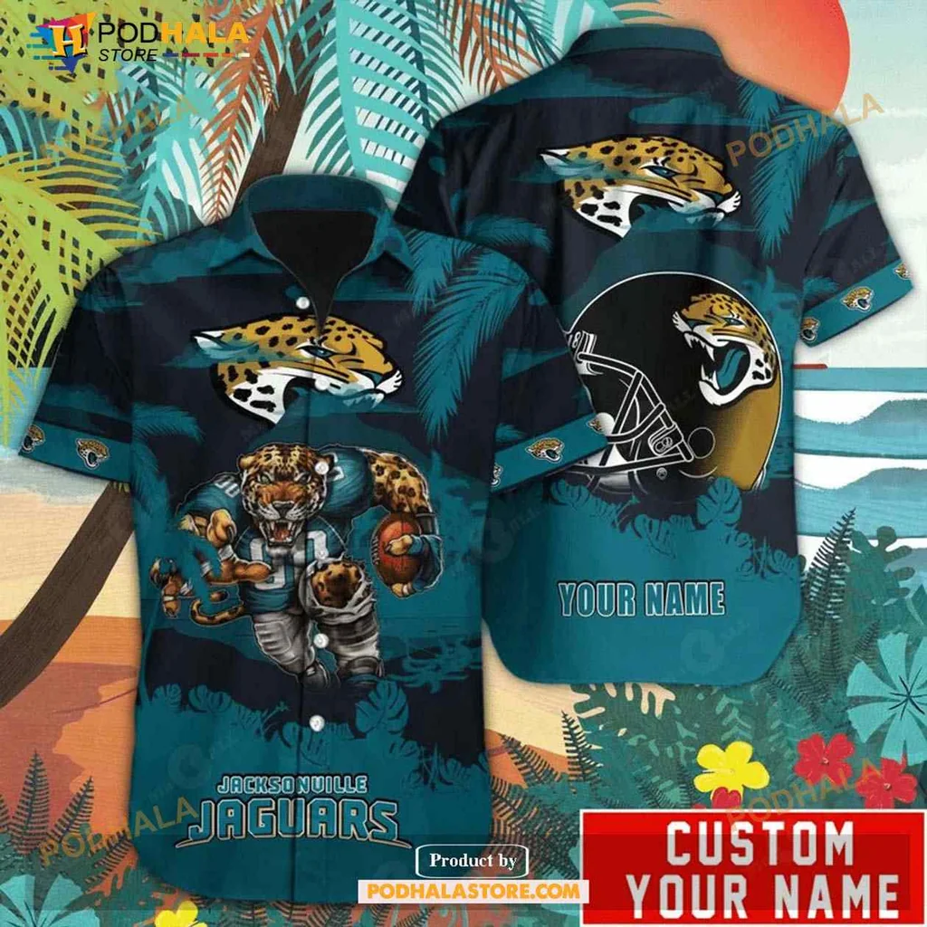 Jacksonville Jaguars Football Hawaiian Shirt With Tropical Design