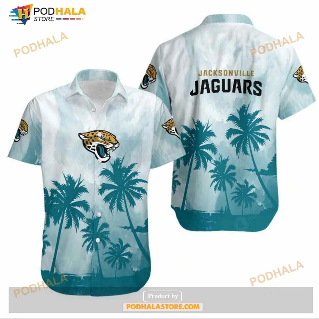 Jacksonville Jaguars Palm Tree Hawaiian Shirt With Tropical Graphic Print