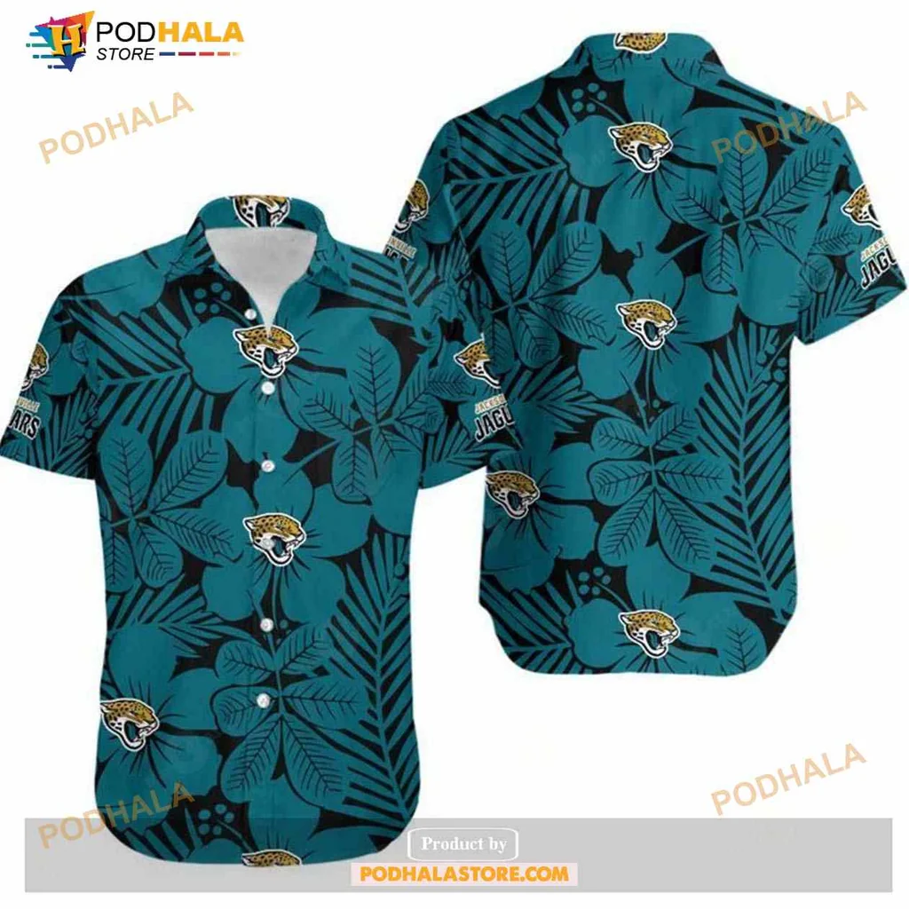 Jacksonville Jaguars Tropical Floral Hawaiian Shirt With Team Logo
