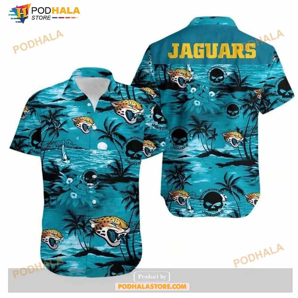 Jacksonville Jaguars Tropical Graphic Shirt With Bold Jaguars Design