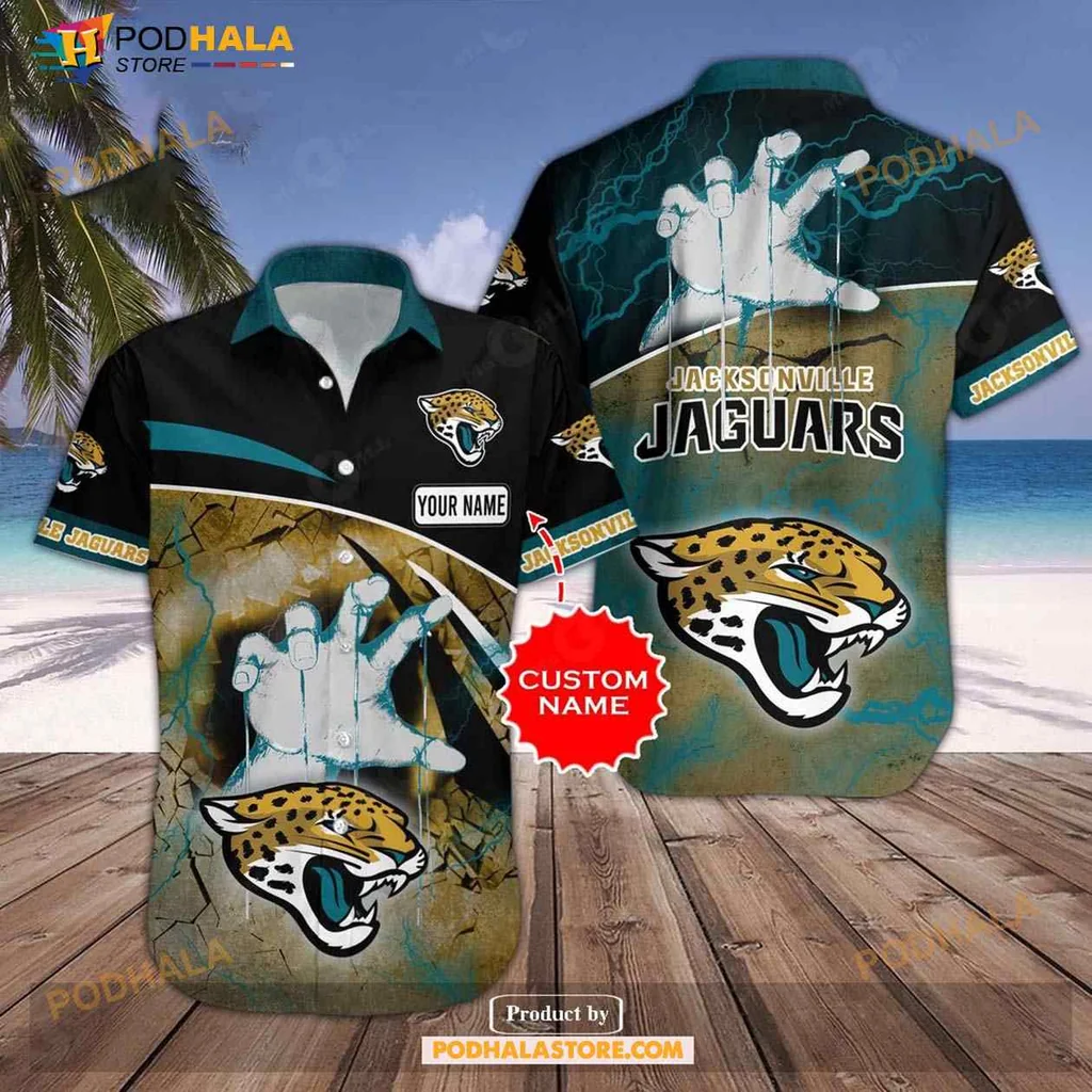 Jacksonville Jaguars Vibrant Hawaiian Shirt With Stylized Jaguar Head
