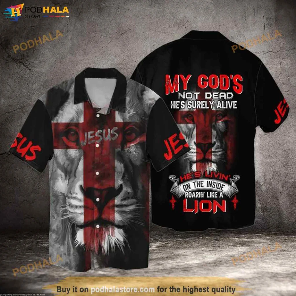 Jesus Lion Faith Hawaiian Shirt, Roaring Like A Lion Design