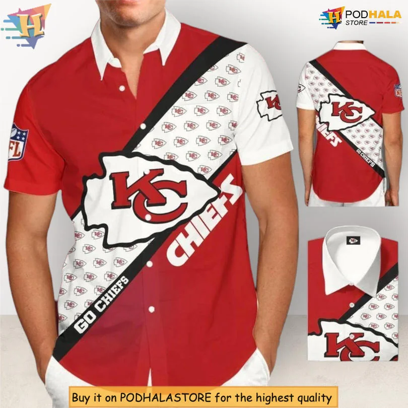Kansas City Chiefs Aloha Shirt, Go Chiefs All Over Print Design