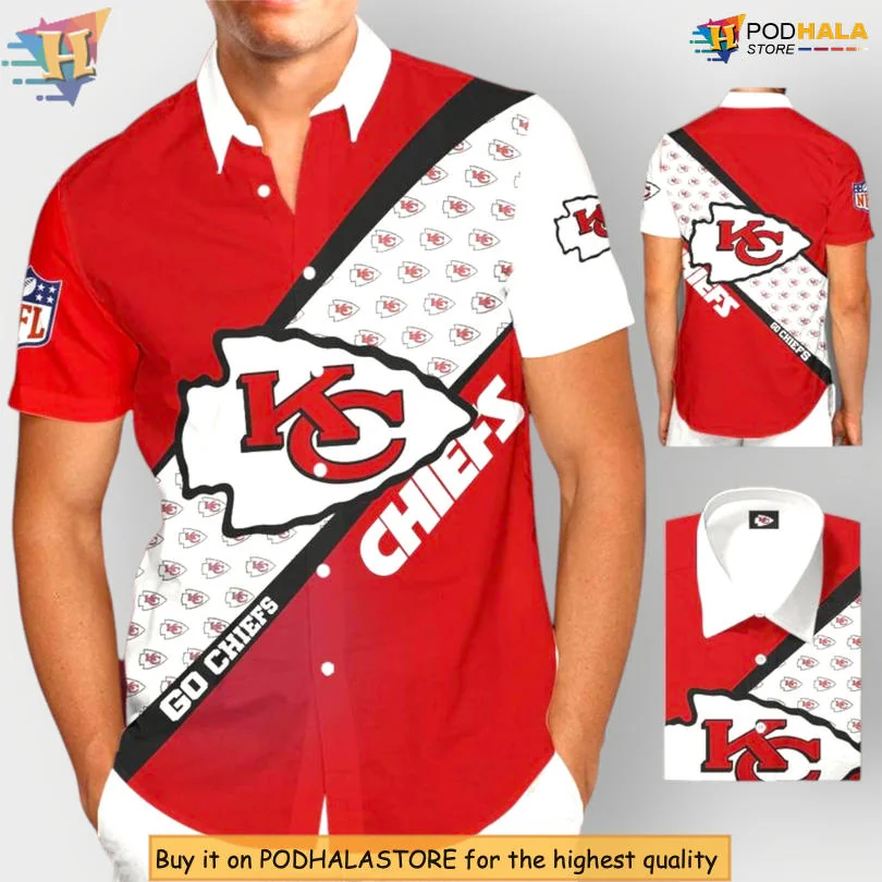 Kansas City Chiefs Aloha Shirt, Go Chiefs Design With Nfl Logo