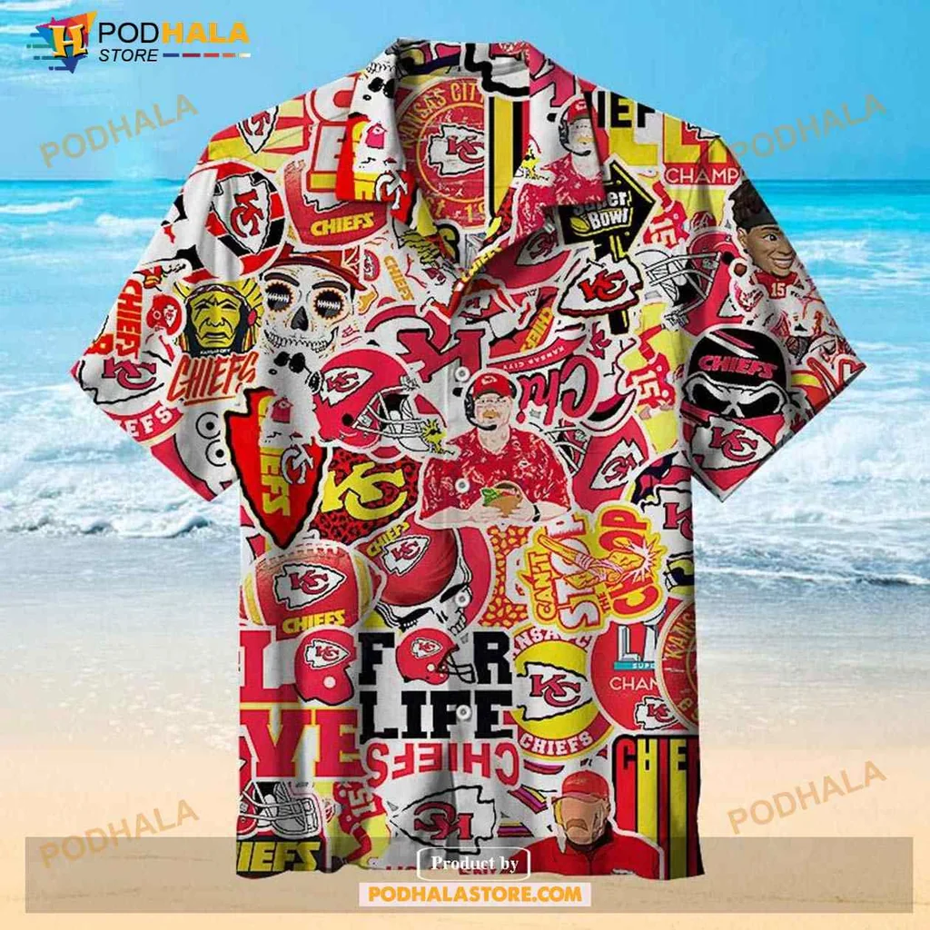Kansas City Chiefs Aloha Shirt With Bold Team Colors And Logos