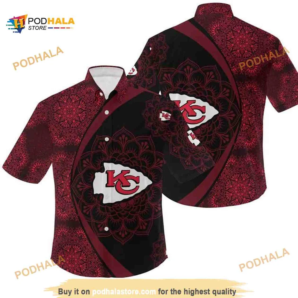 Kansas City Chiefs Aloha Shirt With Vibrant Mandala Design