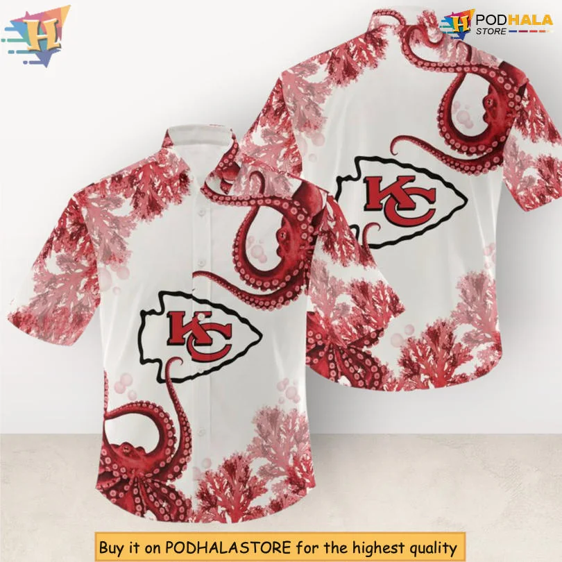 Kansas City Chiefs Aloha Shirt With Vibrant Octopus Tentacle Design
