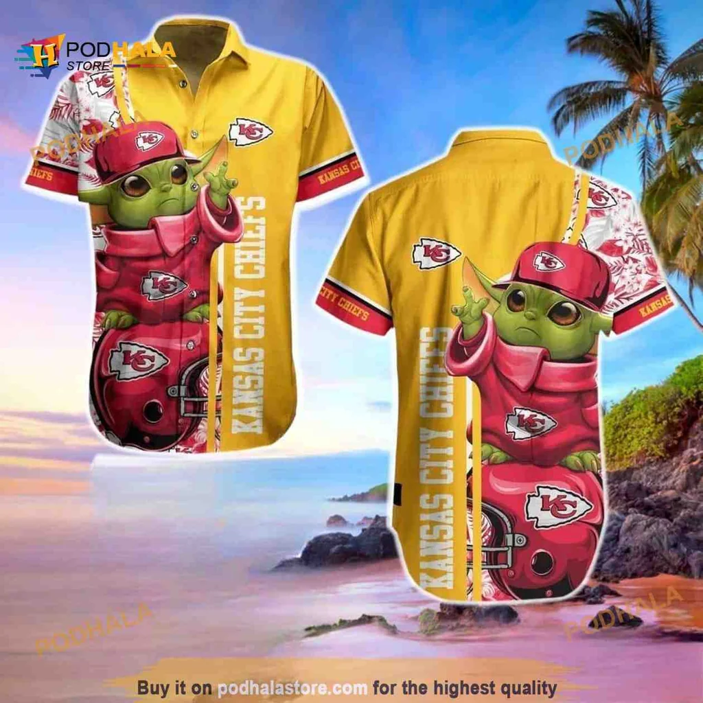 Kansas City Chiefs Baby Yoda Hawaiian Shirt With Fun Design