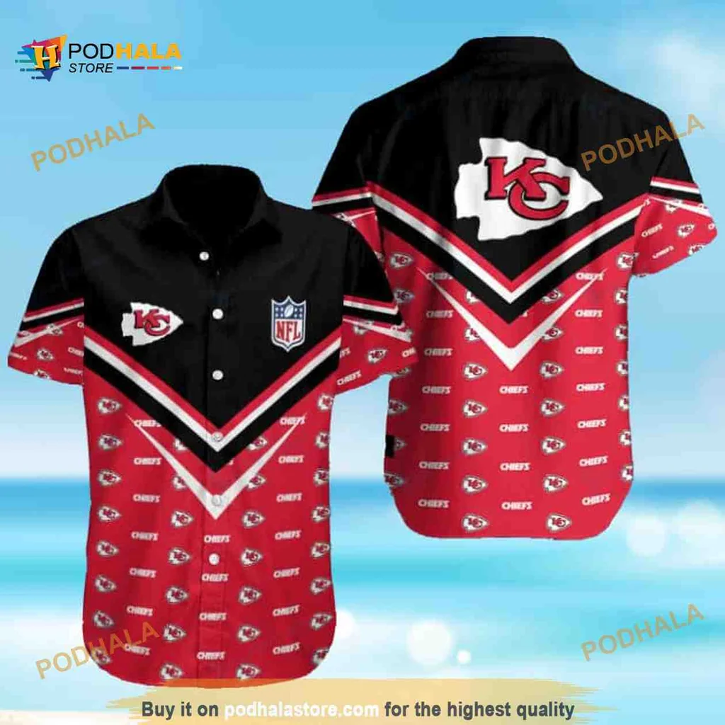 Kansas City Chiefs Beach Shirt For Nfl Fans, Vibrant Hawaiian Style