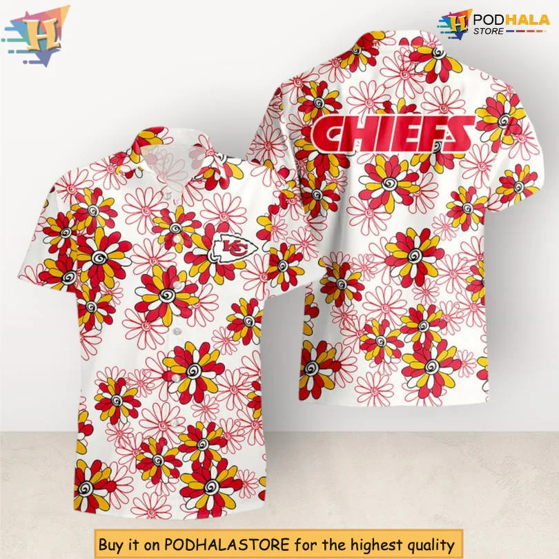 Kansas City Chiefs Floral Pattern Hawaiian Shirt For Summer Fun