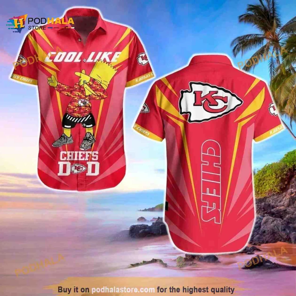 Kansas City Chiefs Funny Hawaiian Shirt, Cool Like Chiefs Dad Design