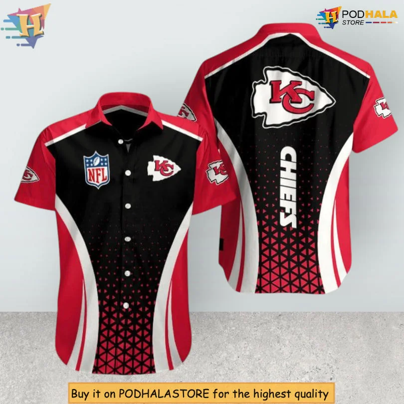 Kansas City Chiefs Gradient Hawaiian Shirt With Bold Logo