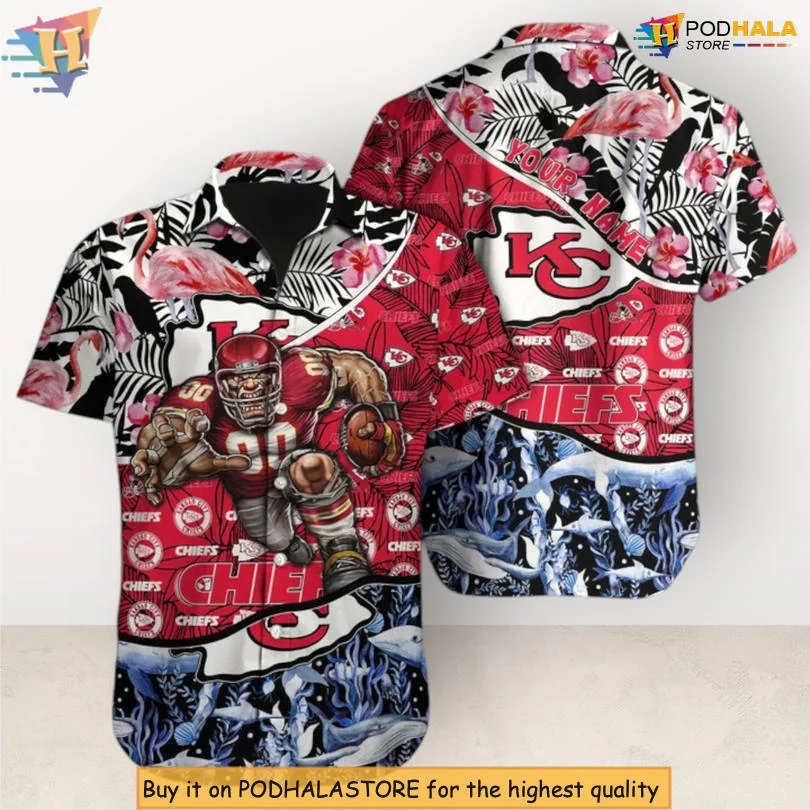 Kansas City Chiefs Hawaiian Shirt Featuring Vibrant Football Design