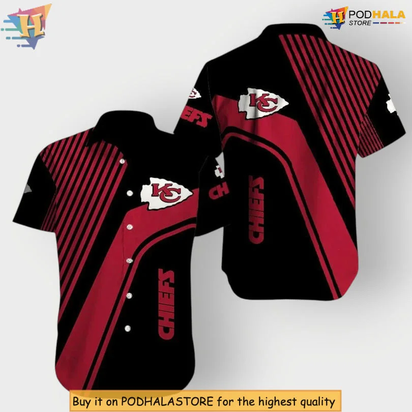 Kansas City Chiefs Hawaiian Shirt With Bold Black And Red Design