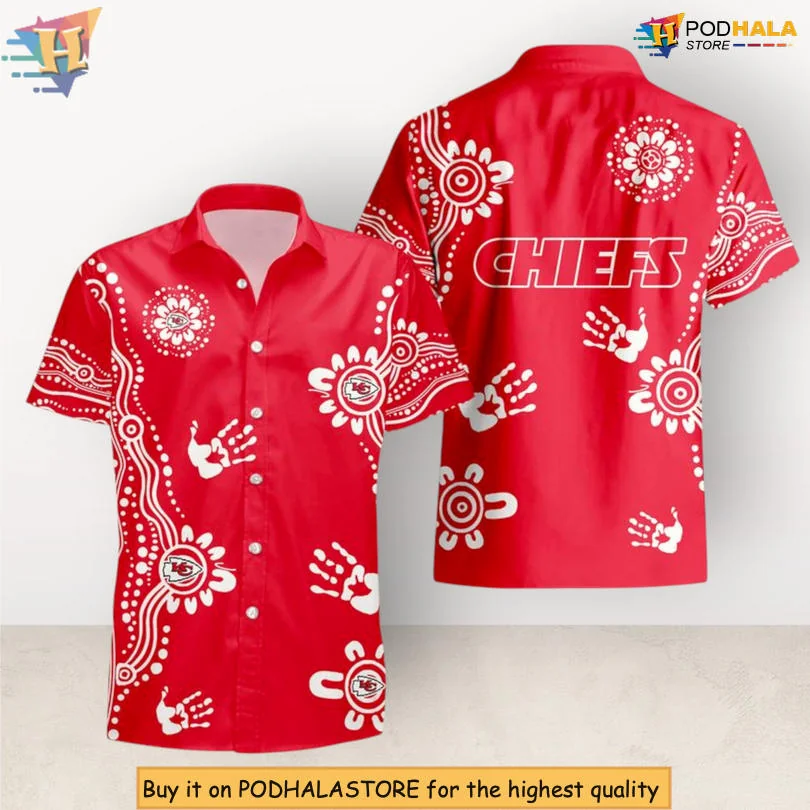 Kansas City Chiefs Hawaiian Shirt With Bold Floral Design