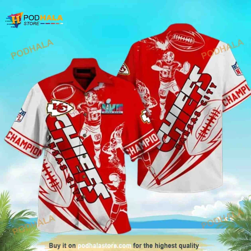 Kansas City Chiefs Hawaiian Shirt With Bold Football Graphics