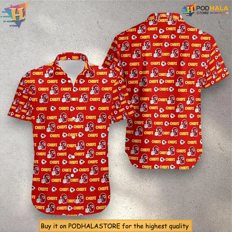 Kansas City Chiefs Hawaiian Shirt With Bold Logo Design