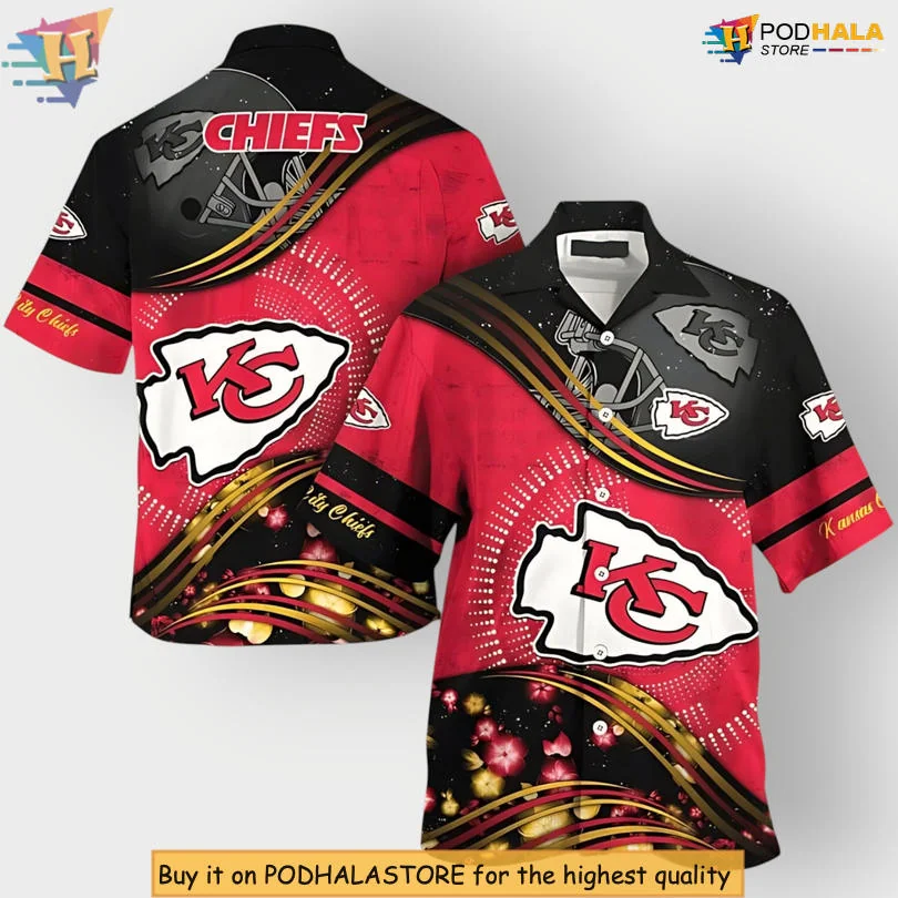 Kansas City Chiefs Hawaiian Shirt With Bold Red And Black Design