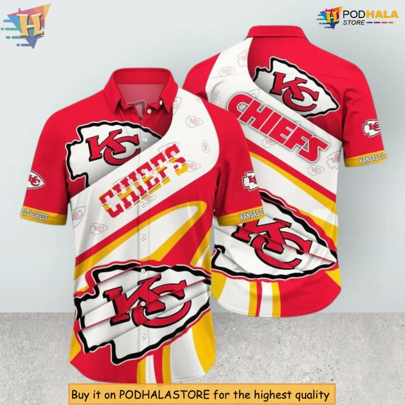 Kansas City Chiefs Hawaiian Shirt With Bold Team Logo And Colors
