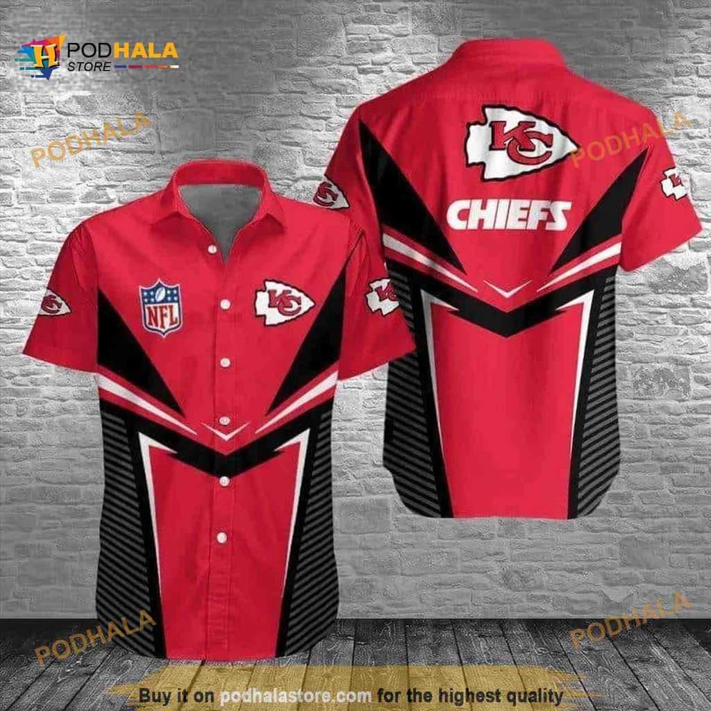 Kansas City Chiefs Hawaiian Shirt With Bold Team Logo And Patterns