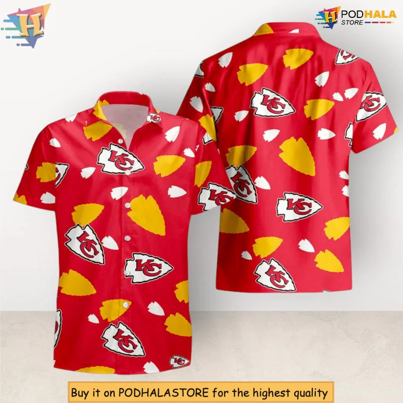 Kansas City Chiefs Hawaiian Shirt With Bold Team Logo Design