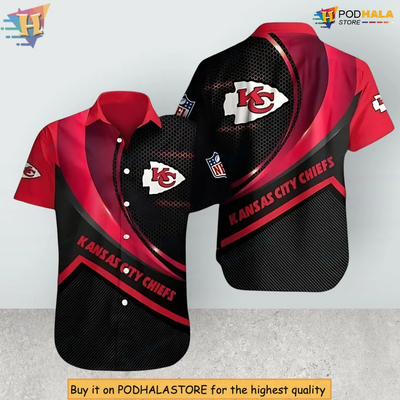 Kansas City Chiefs Hawaiian Shirt With Dynamic Hex Print