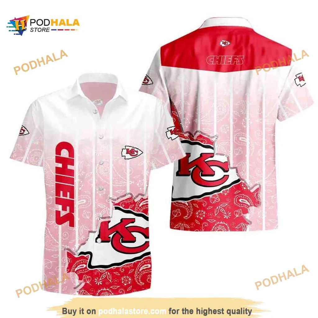 Kansas City Chiefs Hawaiian Shirt With Vibrant Logo And Tropical Design