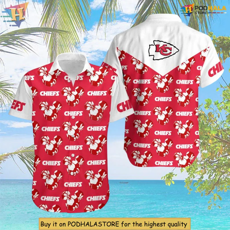 Kansas City Chiefs Hawaiian Shirt With Vibrant Red Background
