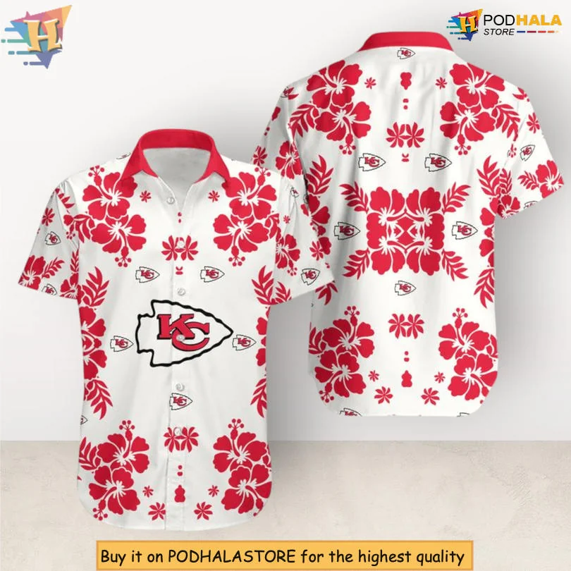 Kansas City Chiefs Hibiscus Hawaiian Shirt, Tropical Summer Style