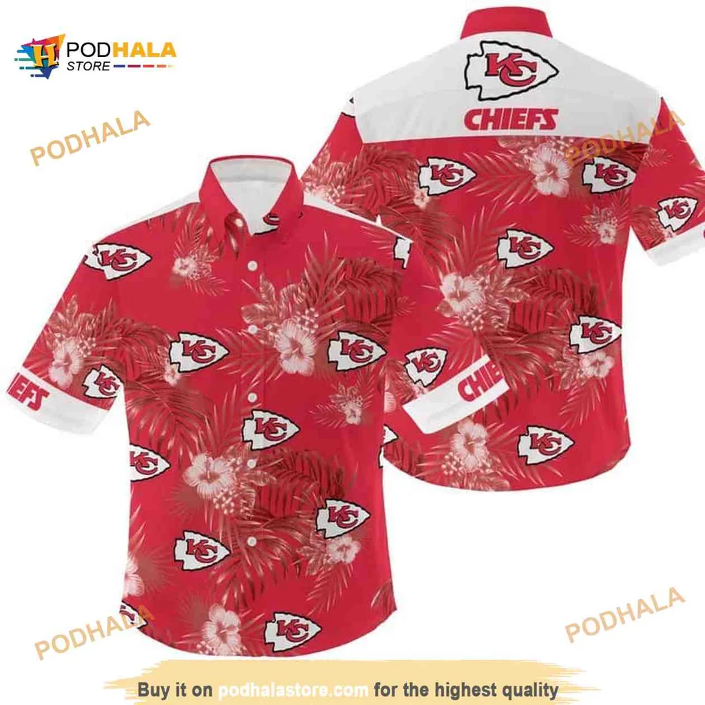 Kansas City Chiefs Hibiscus Shirt With Tropical Design