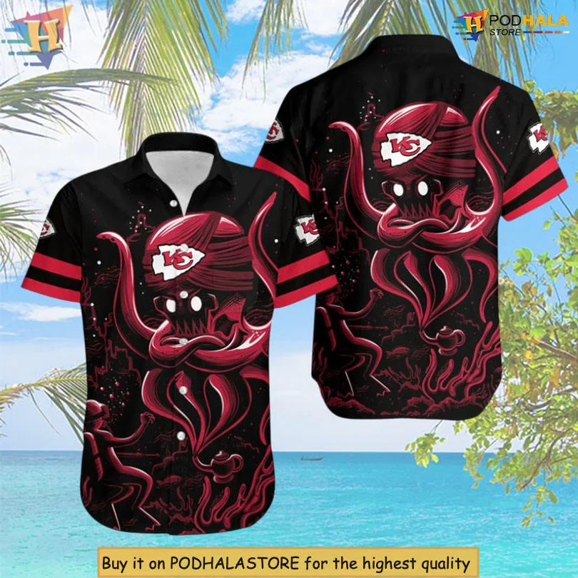 Kansas City Chiefs Octopus Hawaiian Shirt, Personalized 3d Design